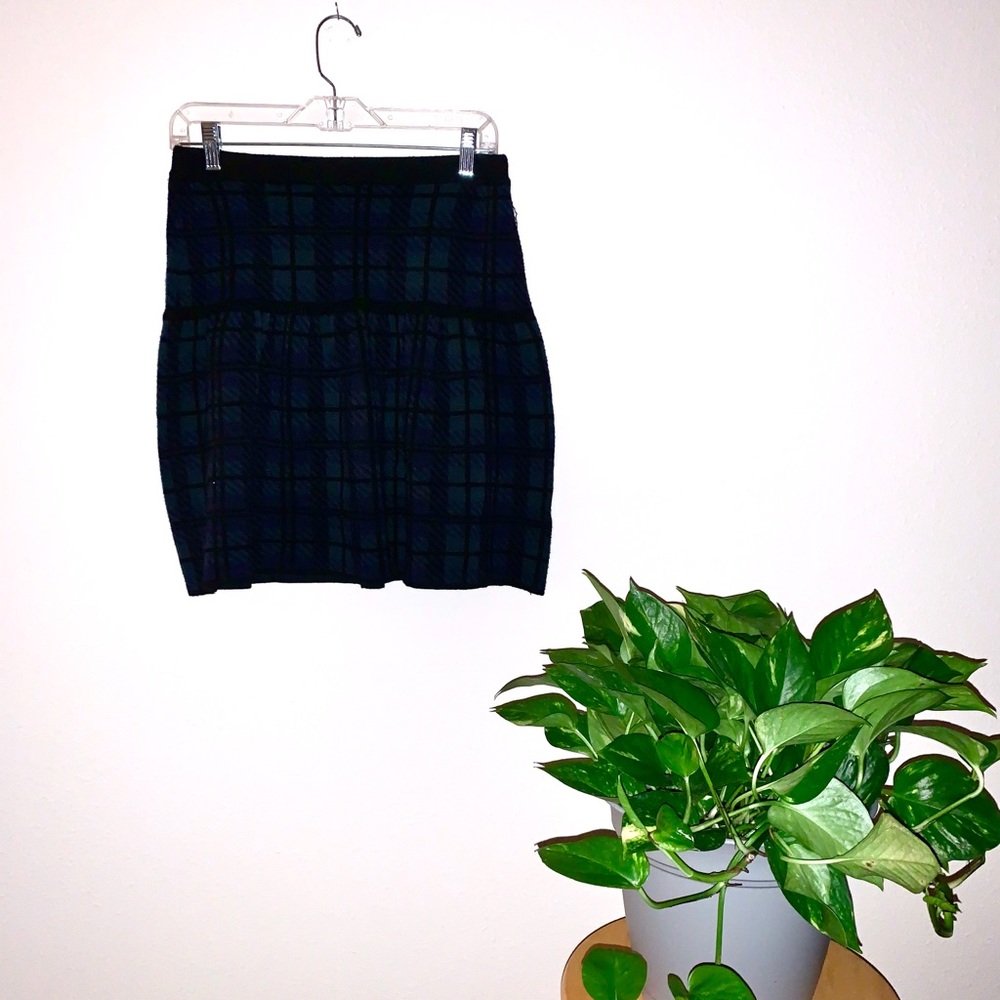 Plaid Tartan Wool Pleaded Skirt